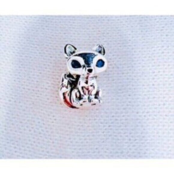 Blue-Eyed Fox Charm Charm Fit Pandora Bracelet S925 Sterling Silver - Picture 4 of 5